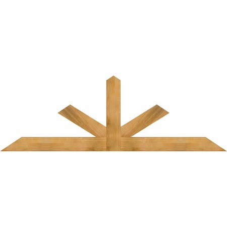 Ekena Millwork Saratoga Rough Sawn Timber Gable Bracket, Western Red Cedar, 96"W x 32"H x 2"D x 6"F, 8/12 Pitch GBW096X32X0206SAR00RWR